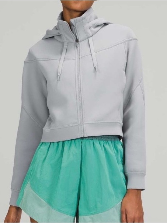 lululemon athletica Tops - lululemon athletica Light Gray Cropped Zip Hoodie